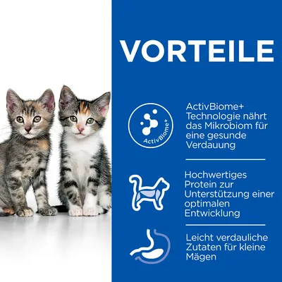 ПРЕИМУЩЕСТВА: ActivBiome+ Technologie питает микробиом для здорового пищеварения, высококачественный белок поддерживает оптимальное развитие, легкоусвояемые ингредиенты для маленьких желудков.