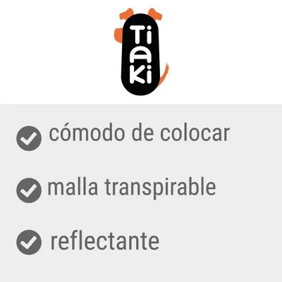 Tiaki. Cómodo de colocar, malla transpirable, reflectante.