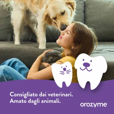 orozzyme. Raccomandato dai veterinari. Amato dagli animali. orozzyme. Raccomandato dai veterinari. Amato dagli animali.