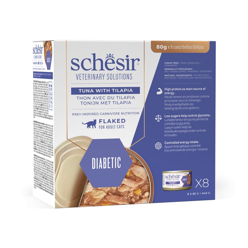 Schesir Veterinary Solutions Diabetic 8 x 80 g
