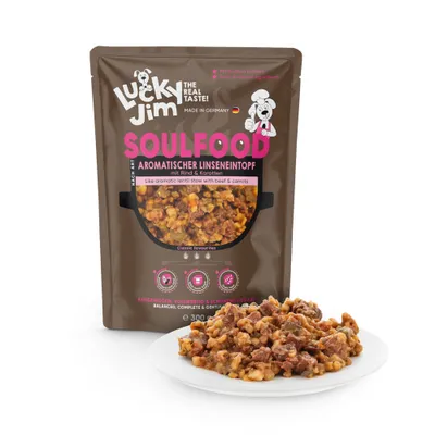 Voordeelpakket Lucky Jim Soulfood 24 x 300 g - Linzensoep Voordeelpakket Lucky Jim Soulfood 24 x 300 g - Linzensoep