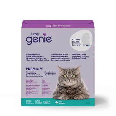 Litter Genie kattströ Premium Sensitive - 11 kg + EasyRoll påfyllningskassett Litter Genie kattströ Premium Sensitive - 11 kg + EasyRoll påfyllningskassett