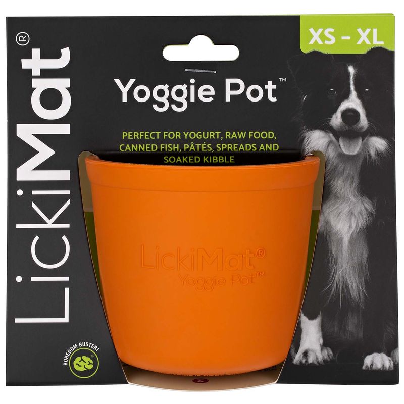 LickiMat Yoggie Pot Snack Dog Toy – Orange