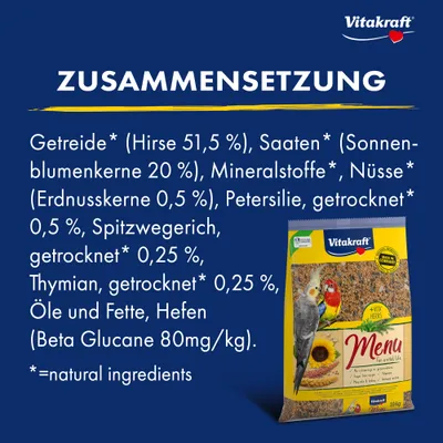 Vitakraft Menü Großsittiche - 10 kg Vitakraft Menü Großsittiche - 10 kg