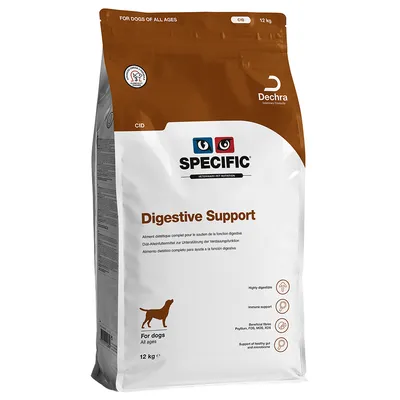 Specific Digestive Support, Diät-Alleinfuttermittel für Hunde zur Unterstützung der Verdauungsfunktion, 12 kg. Geeignet für alle Altersgruppen. Hersteller: Dechra Veterinary Products.