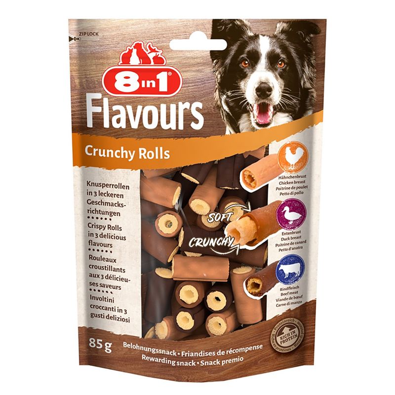 Friandises 8in1 Triple Flavour pour chien 3 paquets + 1 paquet offert !