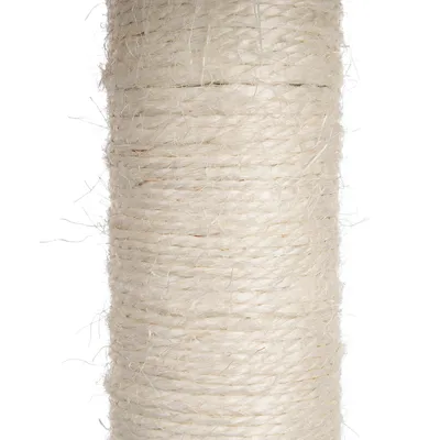 Close-up of light sisal rope, suitable for scratching post repairs or craft projects.