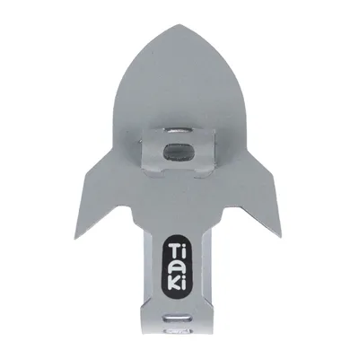 Herramienta de metal gris Tiaki con forma de cohete, adecuada para varios usos.