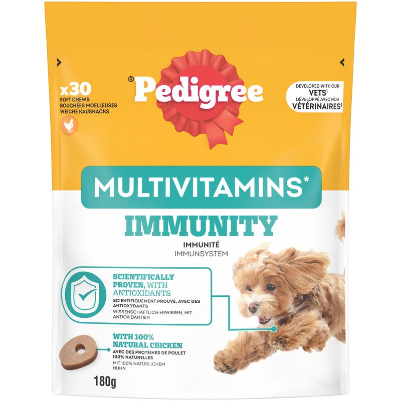 PEDIGREE® Multivitamins Immunity 30 Soft Dog Chews 180g