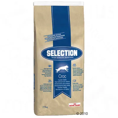 Royal Canin Selection Croc, High Quality Dogfood, 15kg. Ohne künstliche Farbstoffe, hohe Verdaulichkeit, ausgewogene Darmflora, Erhalt der Vitalität.