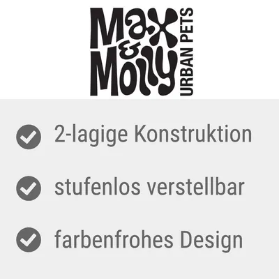 Max & Molly Urban Pets. Eigenschaften: 2-lagige Konstruktion, stufenlos verstellbar, farbenfrohes Design.