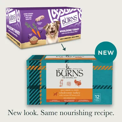 Burns Wholesome Turkey with Carrots & Brown Rice 12 x 150g - Saver Pack: 24 x 150g Burns Wholesome Turkey with Carrots & Brown Rice 12 x 150g - Saver Pack: 24 x 150g