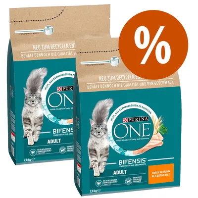 PURINA ONE Bifensis ração para gatos - Pack económico
