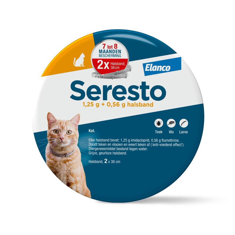 Seresto Vlooien- en Tekenhalsband voor katten