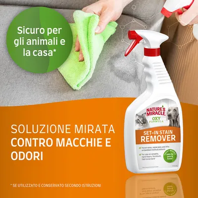 Nature's Miracle Set-In Stain Remover per gatti e cani - Smacchiatore e deodorante
