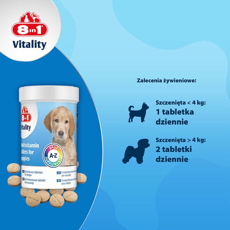 8in1 Vitality tabletki multiwitaminowe dla szczeniąt