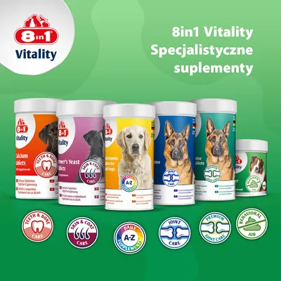 8in1 Vitality Deter Supplement, tabletki przeciw zjadaniu odchodów