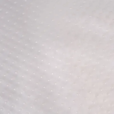 Close-up of white fabric with dotted texture, possibly suitable for pet products or accessories.