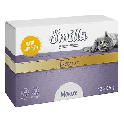 Smilla Deluxe Mousse med kyckling, 12 x 85 g. Utan tillsatt socker, spannmålsfritt recept.