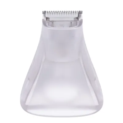 Replacement clipper blade attachment for pet hair clippers, made of plastic and metal.