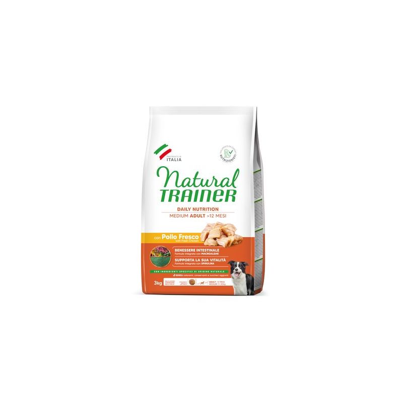 Natural Trainer Adult Medium met Kip
