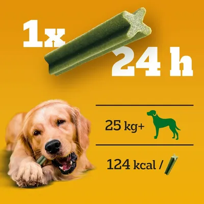 Feeding recommendation: 1 stick every 24 hours for dogs from 25 kg, 124 kcal per stick.