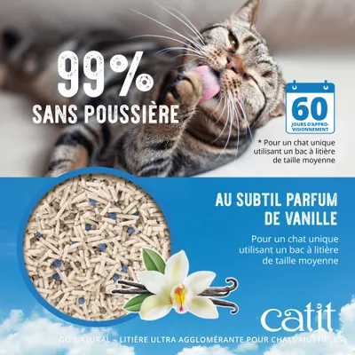 Catit Go Natural ! Pois + bentonite vanille