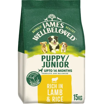 James Wellbeloved Puppy & Junior Hypoallergenic  - Lamb & Rice