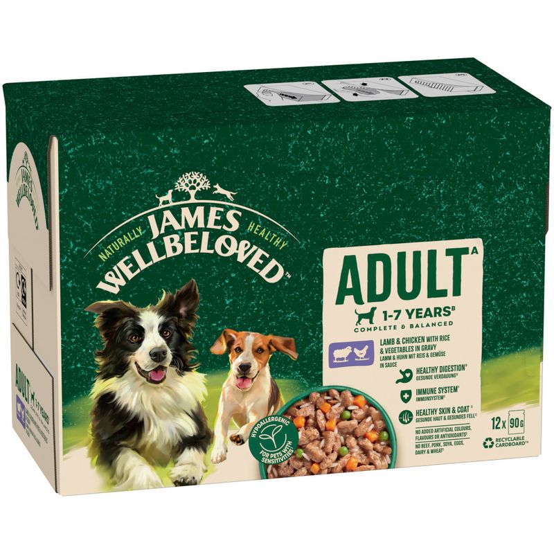 James Wellbeloved James Wellbeloved Ha Chicken Lamb Adult Wet Dog Food pet food packaging