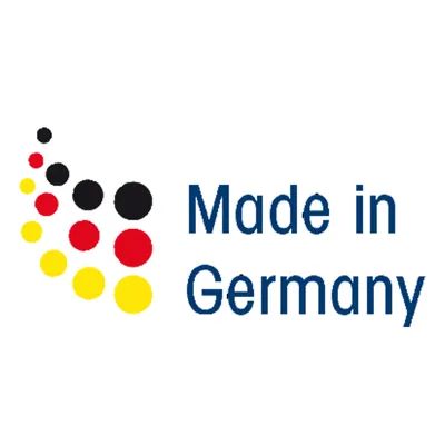 Gemaakt in Duitsland. Hinweis op Duitse productie van het product.
