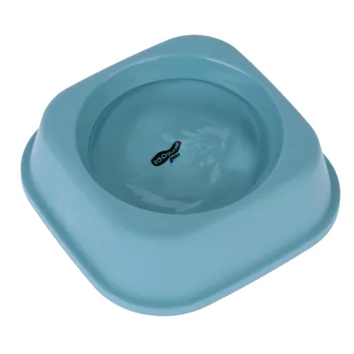 Light blue feeding bowl with Zooplus logo in the centre.