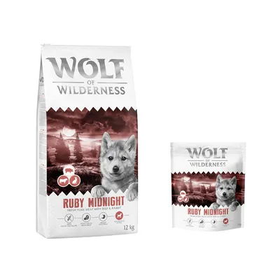 12 + 2 kg gratis! Wolf of Wilderness - getreidefreie Rezeptur 14 kg - Junior "Ruby Midnight" Rind & Kaninchen 12 + 2 kg gratis! Wolf of Wilderness - getreidefreie Rezeptur 14 kg - Junior "Ruby Midnight" Rind & Kaninchen