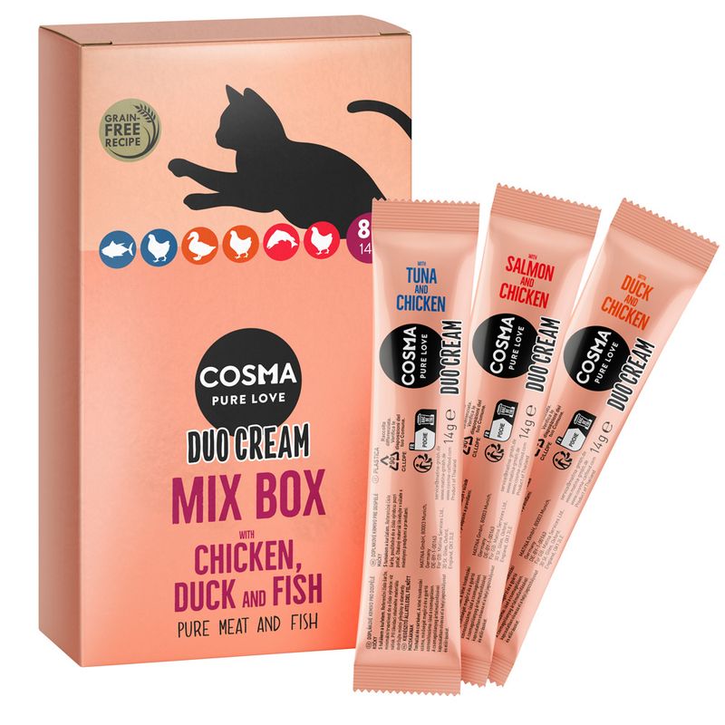 Varčno pakiranje Cosma DUO kremni prigrizki 24 x 14 g