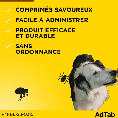 Comprimés à croquer AdTab pour très petit chien (1,3 à 2,5 kg)