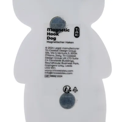 Magnetic Hook Dog, magnetischer Haken. Hersteller: Tri-Coastal Design Group, Milano und Leeds. Kontakt: info@tricoastaleu.com. LOT 9868/1024.