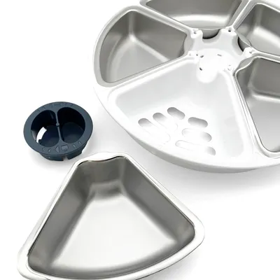 Cat Mate C500 Automatic Feeder - 5 Meals - Accessories: Stainless Steel Tray Inserts Cat Mate C500 Automatic Feeder - 5 Meals - Accessories: Stainless Steel Tray Inserts