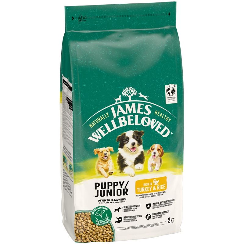 James Wellbeloved James Wellbeloved Ha Turkey Puppy Dry Dog Food pet food packaging