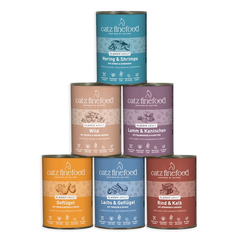 catz finefood Probeerpakket 6 x 400 g Kattenvoer