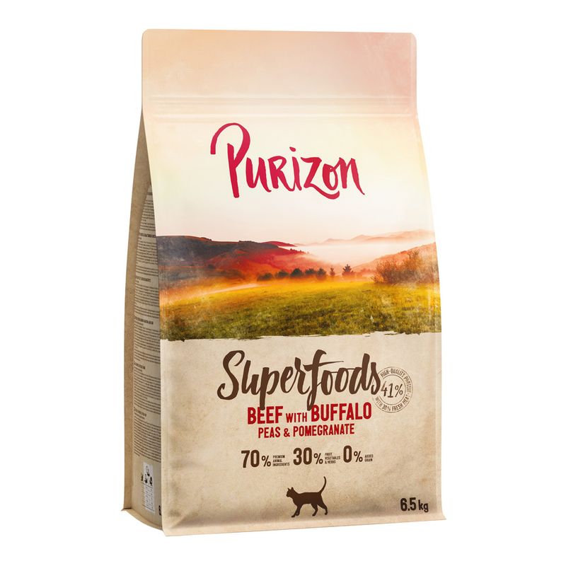 Purizon Superfoods Vită cu bivol, mazăre și rodie
