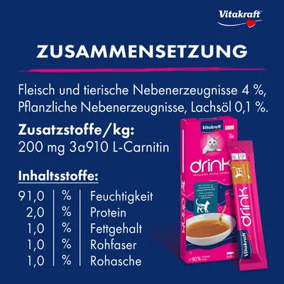 Vitakraft Katzen-Drink mit Lachs und L-Carnitin