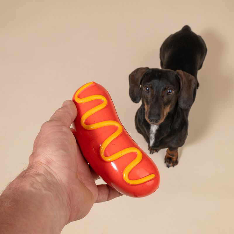 TIAKI ultra močna žvečilna igrača Hotdog