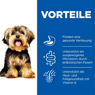 VORTEILE: Fördert eine gesunde Verdauung. Unterstützt ein ausgewogenes Mikrobiom durch präbiotischen Fasern. Unterstützt die Haut- und Fellgesundheit mit Vitamin E.