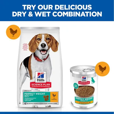 Hill's Canine Adult 1+ Perfect Weight csirke & zöldség