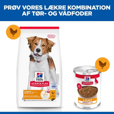 Hill's Science Plan Adult 1-6 Light Medium med Kylling