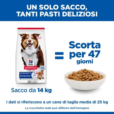 Hill's Science Plan Mature Adult 7+ Medium con Agnello e Riso