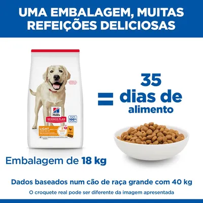 Hill's Science Plan Adult Light Large Breed com frango