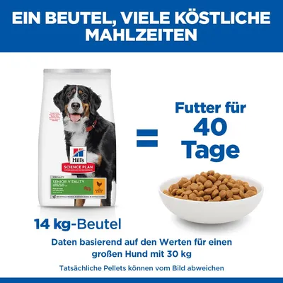Hill's Science Plan Senior Vitality Mature Adult 6+ Large mit Huhn