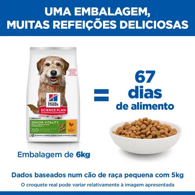 Hill's Science Plan Mature Adult Senior Vitality 7+ Small & Mini com frango