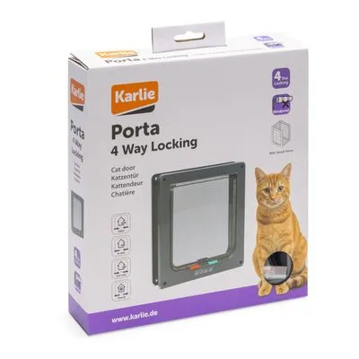 Karlie kattenluik met 4-wegsluiting, wit