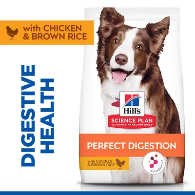 Hill's Science Plan Perfect Digestion Adult 1+ Medium csirke & barna rizs